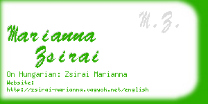 marianna zsirai business card